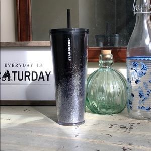 🌟STARBUCKS Black & silver ombré tumbler